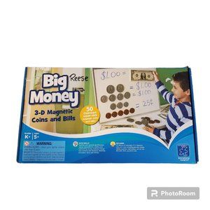 Educational Insights Big Money 3D Magnetic Coins and Bills Learning New Open Box